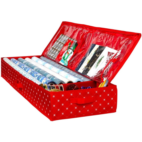 Wrapping paper storage organizer bag - Fits up to 40” gift wrap Rolls