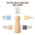 thumbnail image 4 of Gymnture 10x Unfinished Wooden Peg Dolls Christmas Figures DIY Painting Crafts, 4 of 10