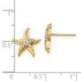 thumbnail image 3 of 14k w/Rhodium Starfish Post Earrings, 3 of 3