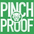 thumbnail image 2 of Junior's Marvel St. Patrick's Day Black Panther Pinch Proof Graphic Tee Kelly Green Small, 2 of 3