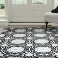 thumbnail image 2 of Lavish Home Royal Damask Area Rug - Black - 5'x7'7", 2 of 3