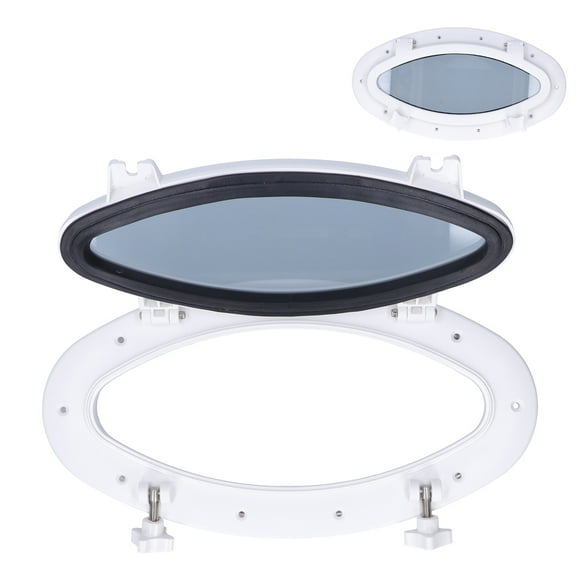 Rv Port Hole, Stainless Steel Anti Aging Sturdy Tempered Glass Boat Portlight With Reserved Mounting Holes For Yacht Rv For Marine Boat