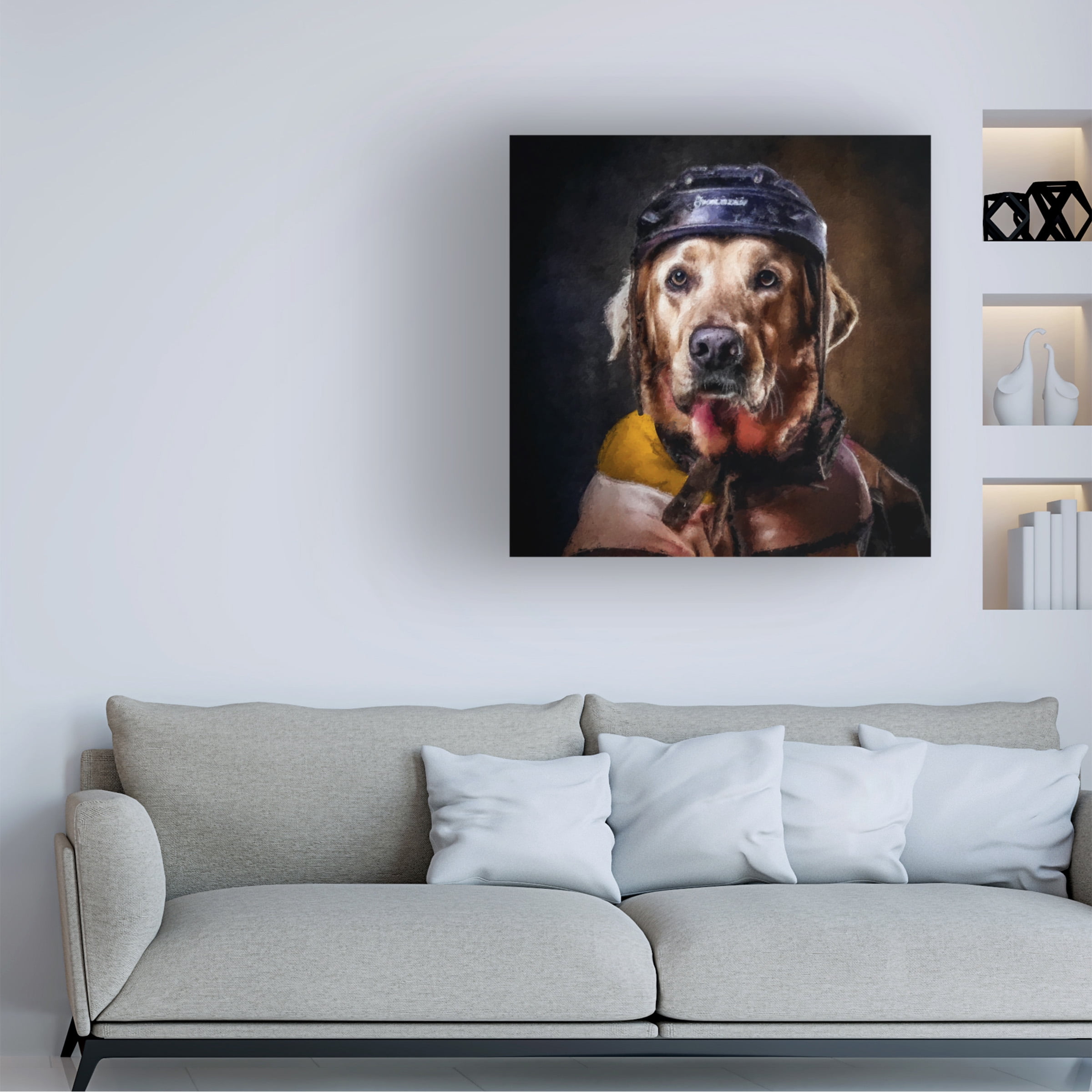 Canvas Wall Art - Sean Parnell 'Hockey 1' Wall Art for Living Room, Bedroom, or Office DÃ©cor by Trademark Fine Art - 24 x 24 Inches