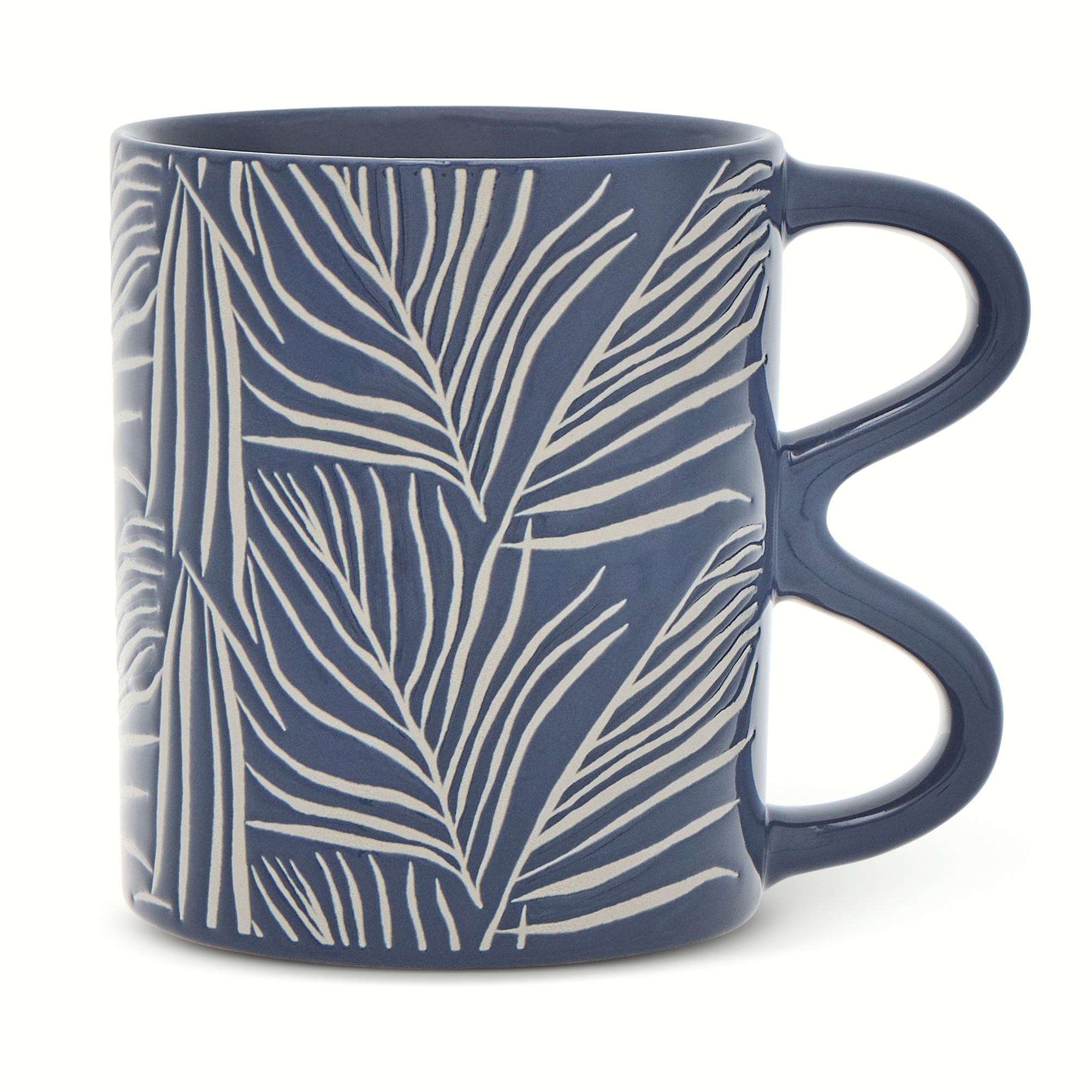 Thyme & Table 13.5 fl oz Wax Resist Navy Leaf Ston