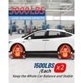thumbnail image 4 of Ensemble de Roues de Voiture Robustes – Capacité de 3000 Lb, Roulettes Pivotantes à 360°, Plaque Antidérapante, Déménageur pour VUS, Camion, Remorque, Garage, Atelier – Rouge / Lot de 2 / Projet de Vigne, 4 of 7