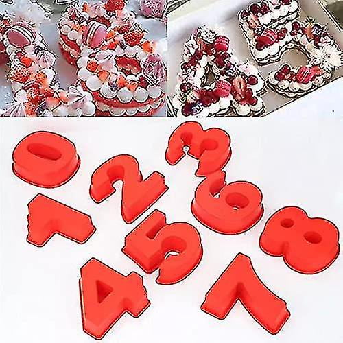 Cake Pan Silicone Number Cake Molds For Baking, 3d Digital Baking