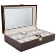 thumbnail image 3 of Watch Display Box12 Grids Wood Watch Wrist Watches Organizer Wood Watch Display Box Ultimate Reliability, 3 of 4