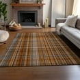 thumbnail image 6 of Addison Rugs Mayfield Washable Transitional Plaid Terracotta Rectangle Rug, 3' x 5', 6 of 6
