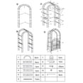 thumbnail image 6 of Luku Commercial Grade 8FT Steel Garden Archway - Reinforced Metal Arbor with Gate & Stakes, Thick Powder Coated Rust- Design for Long Lasting Outdoor Use, Supports Heavy Plants, 6 of 7