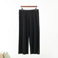 thumbnail image 4 of Capri Pants for Women 2025 High Waisted Wide Straight Leg Lightweight Drape Loose Casual Capris Womens Cropped Pants, 4 of 7