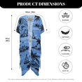 thumbnail image 6 of HELLHERO High Quality Fabrics Bathing Suit Cover Up for Summer Casual Loose Free Size Long Kimono Swimsuit Cover Up Sailboat Pattern Design, 6 of 6