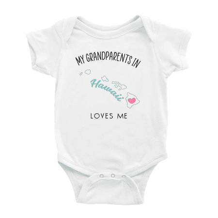 

My Grandparents In Hawaii Loves Me Baby Bodysuits Unisex 0-3 Months