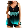 WYMPDSVI Plus Size 2 Piece Tankini Swimsuits for Women Hide Belly