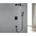 thumbnail image 2 of DROP Bath and Kitchen DR091031 Square Wall Mount Shower Set in Black Color, 2 of 4