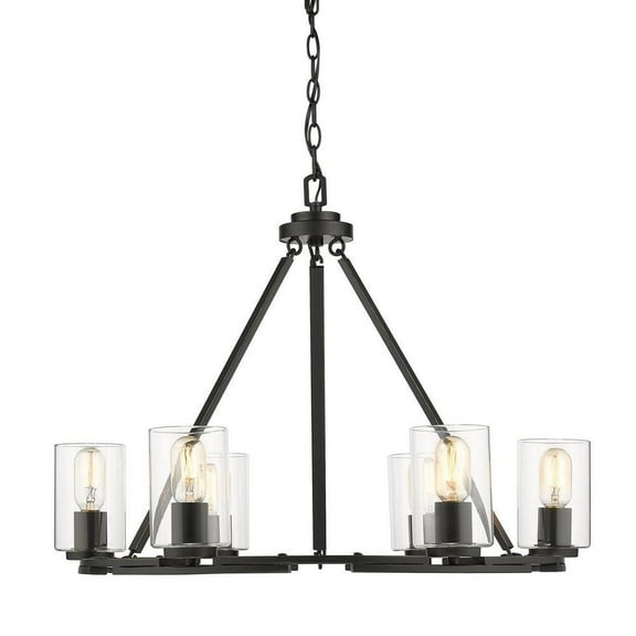 Chandelier 6 Light Steel in Sturdy Style 21.63 inches High By 28.75 inches Wide Bailey Street Home 170-Bel-2862472