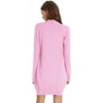 thumbnail image 3 of Women Open Front Cardigan Sweaters Pockets Long Sleeve Shrugs,Blush Pink,Large,, 3 of 4