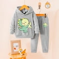 thumbnail image 2 of Gubotare Toddler Girl Clothes Sets Girls Hoodie Sweatpant Sets, Fashion Long Sleeve Plaid Patchwork Kids Causal 2-Piece Outfits Size 6-7 (Grey,6-7 Years), 2 of 7