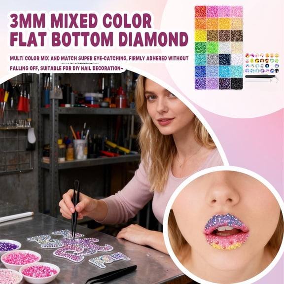 30000Pcs Resin  Jelly Rhinestones for Bedazzling, Multicolor 3mm Flatback Gems for Diamond Art, Bedazzler Kit with 3Pcs Jewelry Glue for Nail Art Crafting Book Makeup