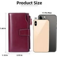 thumbnail image 6 of YooGuoGuo Womens Wallet RFID Blocking Long Purse Genuine Leather Credit Card Holder Clutch Phone Wallet Purse with ID Window, 6 of 6