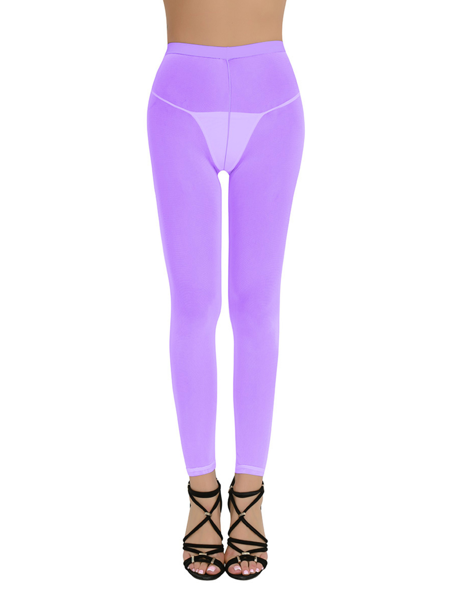 iEFiEL Womens See-through Leggings 