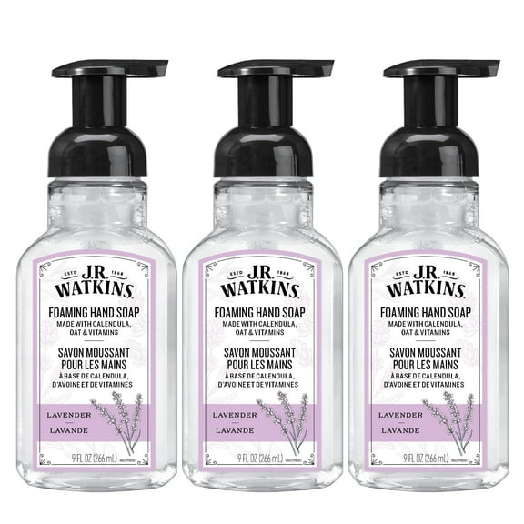 J.R. Watkins Foaming Hand Soap, Lavender, 3 pack, 9 fl oz