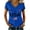 Blue, variant on Women's 250 Anniversary USA Tee Shirt, 1776-2026 Patriotic America Graphic Top, Flag Print V-Neck Short Sleeve Celebration Gear