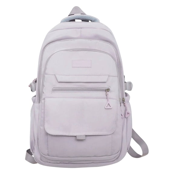 College Bookbags, Multi Compartment Daypack, Cute Aesthetic Trendy Daypack, Padded Strap Commute Backpack, Light Violet Large Capacity Bookbag, Kawaii Backpack, Waterproof Travel Rucksack for Women