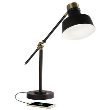 OttLite Balance LED Desk Lamp, Black Metal