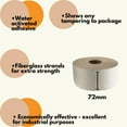 thumbnail image 2 of SSBM Gummed Tape 2.83" x 150 Yards Kraft, White, Industrial Use, Tamper-Evident Seal, 320 Rolls, 2 of 9