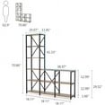 thumbnail image 6 of Tribesigns 9 Shelves Bookshelves, Industrial Etagere Bookcase, 6-Tier Display, Brown, 6 of 6