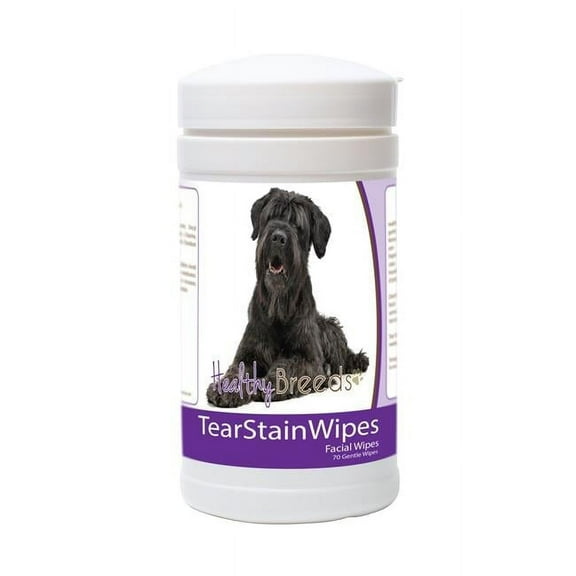 Healthy Breeds 840235175728 Black Russian Terrier Tear Stain Wipes - 70 Count