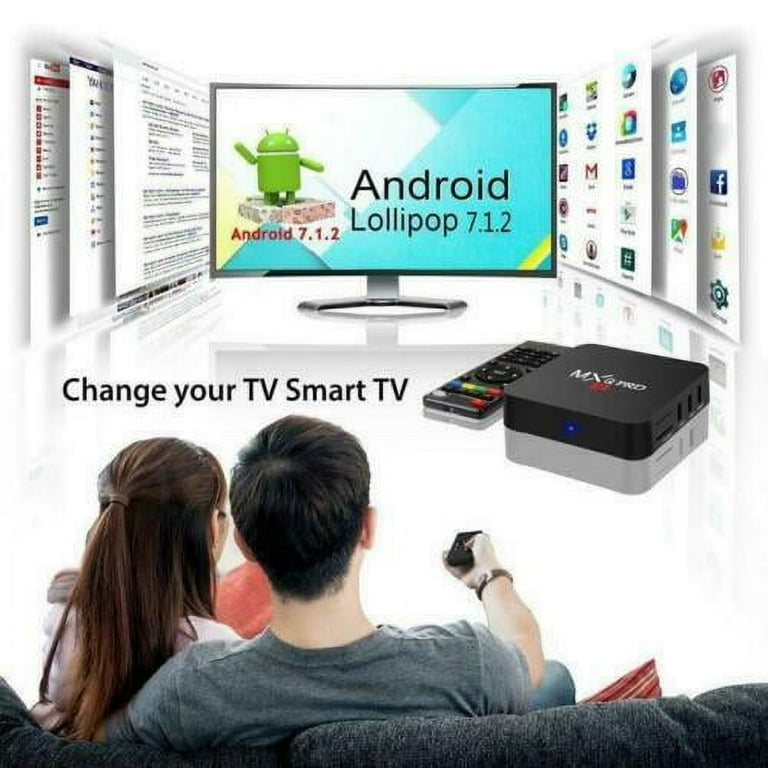 The Perfect Part MXQ Pro 4K Android TV Box for Smart TV with Remote Control USB Ethernet Port