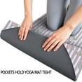 thumbnail image 3 of Black Cartoon Unicorn Flower Pattern Hot Yoga Mat Towel Non Slip for Hot Yoga - Quick-Drying Yoga Mat Cover with 4 Corner Pockets with Travel Bag - Hot Yoga Towel Non Slip 70"x26", 3 of 6