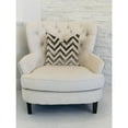 thumbnail image 2 of Plutus Oblique Zigzag Luxury Throw Pillow in Beige Tones 16"L x16"W, 2 of 3