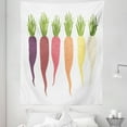 thumbnail image 1 of Vegetable Tapestry, Cartoon Illustrated Colorful Organic Carrots Root Leaves on Plain Backdrop, Fabric Wall Hanging Decor for Bedroom Living Room Dorm, 5 Sizes, White Multicolor, by Ambesonne, 1 of 1