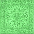 thumbnail image 1 of Ahgly Company Indoor Square Medallion Emerald Green Traditional Area Rugs, 6' Square, 1 of 4