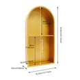 thumbnail image 3 of 2 Tiers 12" X 24" Arched Stainless Steel Shower Niche, No Tile Needed Arched Niche Double Shelf(Gold), 3 of 14