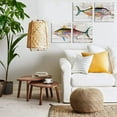 thumbnail image 6 of Fish Wall Art Coastal Wall Decor Ocean Fish Canvas Pictures Beach Bathroom Decor Vintage Nautical Colorful Tuna Fish Poster for Bedroom Living Room Farmhouse Lake House Kitchen Decoration 12x12x4, 6 of 6