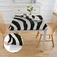 thumbnail image 2 of HAOXIT  Yellow Tiger Skin Tablecloth  Africa Animal Stripes Print Nature Curve Waterproof Wipeable Table Cloth Cover Table Pad Cover for Dining Room Fitted Table 36*36, 2 of 8