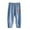 Light Blue4, variant on Qingpeng Kids Girls Denim Joggers Elastic Waist Baggy Jeans Cute Embroidery Soft Sweatpants with Pockets