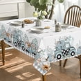 thumbnail image 3 of Fall Tablecloth 60x102 Inch Rectangular, Thanksgiving Autumn Harvest Blue Truck Gnome Pumpkin Buffalo Plaid Table Cover for Party Picnic Dinner Decor, 3 of 6