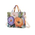 thumbnail image 7 of FORMRS Womens Corduroy Tote Bag Crossbody Shoulder Handbag with Pocket, Bright Flowers, 7 of 7