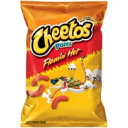 Cheetos Puffs Flamin' Hot Cheese Flavored Snacks 3 oz. Bag