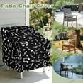 thumbnail image 3 of Renewold Waterproof Patio Chair Covers Dust Rain Snow-Proof High Back Patio Chair Covers Patio Furniture Lawn Chair Protection, 38"W x 38"D x 36"H, Musical Notes Black, 3 of 7