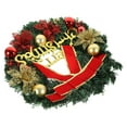 thumbnail image 4 of GAXIRE Christmas Front Door Wreath Holiday Decoration Plastic Indoor Outdoor Home Use 1 Piece Festive Seasonal Decor, 4 of 8