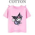 thumbnail image 3 of Camiseta de algodón 100% Kuromi Kawaii Manga Anime japonés Camiseta de verano para niños Ropa para niños Tops Camisetas para niños y niñas Camisetas para bebés Lindas, 3 of 5