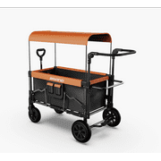 Welbabel Stroller Wagon for Kids,2 Seaters Wagon Stroller,All-Terrain Baby Wagon Outdoor with Canopy,Parent Organizer,Adjustable Handle & Pull Bar for Infants and Toddlers