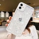 thumbnail image 1 of Compatible with iPhone 11 Pro Max Case for Girls,Soft Slim Fit Full-Around Protective Cute Clear Sparkly Bling Star Phone Case Glitter Cover -White, 1 of 4