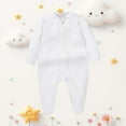 thumbnail image 2 of Suilloe Baby Boys Full Zip Up Romper Front Zipper Soft Long Sleeve Footed Onesie Cozy Sleeper One-Piece Casual Jumpsuit Crawling Bodysuits,Sizes 1-3 Months, 2 of 3