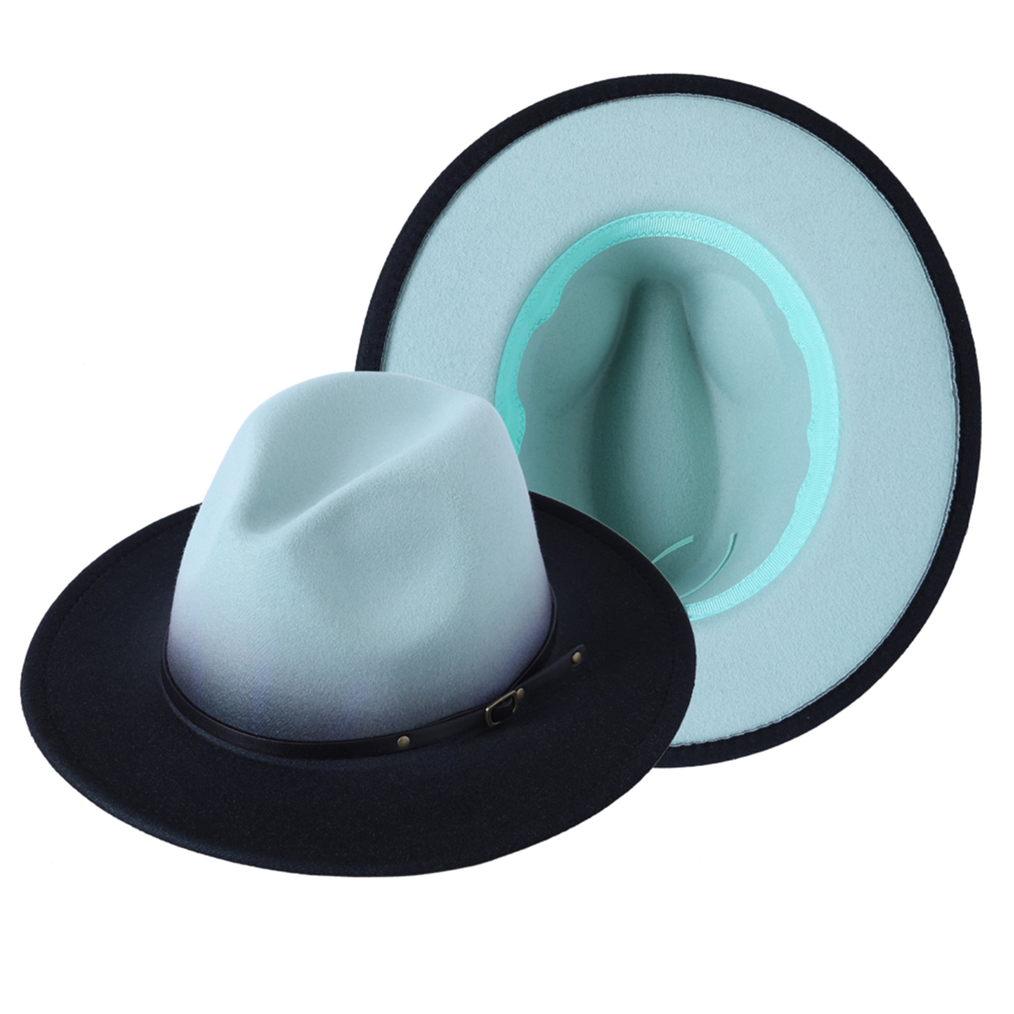 New Ladies  Teal Green Wool Crushable Outdoor Showerproof Trilby Fedora Hat
